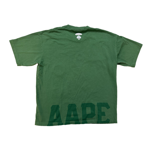 Aape Shirt Mens Large Green Universe Apes Planet Earth Graphic Tee Patch Logos - Picture 5 of 8